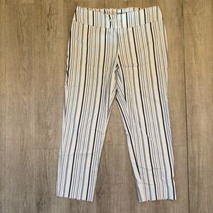Zac & Rachel Black and White Striped Ankle Pants 12